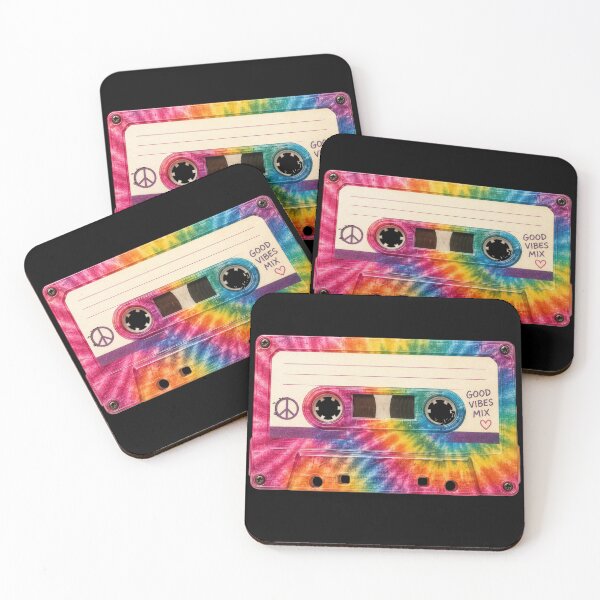 Item preview, Good Vibes Rainbow Tie-Dye Cassette designed and sold by jgvisualarts.