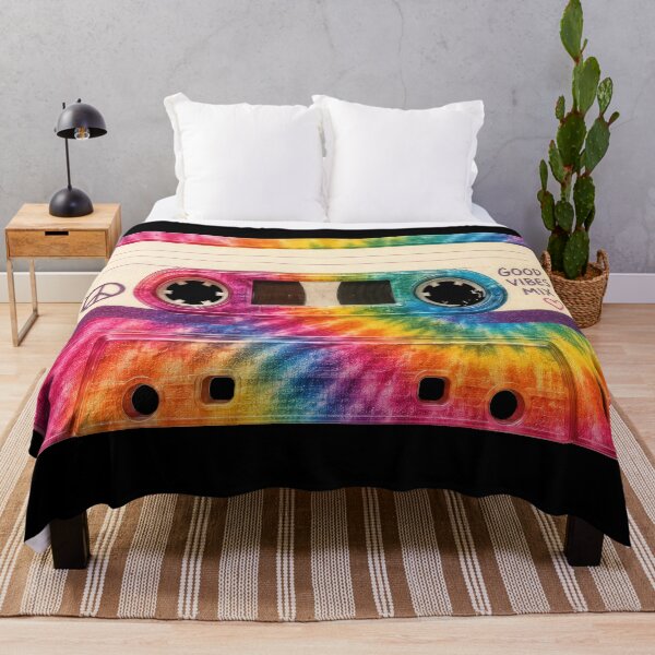 Item preview, Good Vibes Rainbow Tie-Dye Cassette designed and sold by jgvisualarts.