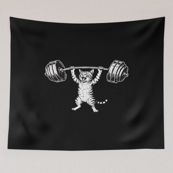 Item preview, Strong Cat Weightlifting Barbell Gym Lift designed and sold by SoyLamderma.