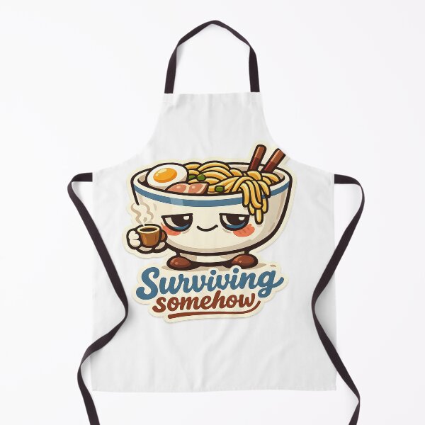 Artikelvorschau, Irgendwie überleben – Niedliches Ramen-Humor-Design entworfen und verkauft von Naviora.