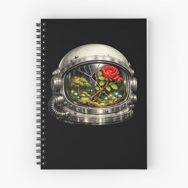 Item preview, Astronaut Helmet Rose Garden — Surreal Space Nature Art | Sci-Fi Floral Poster designed and sold by ArtoryWorks.