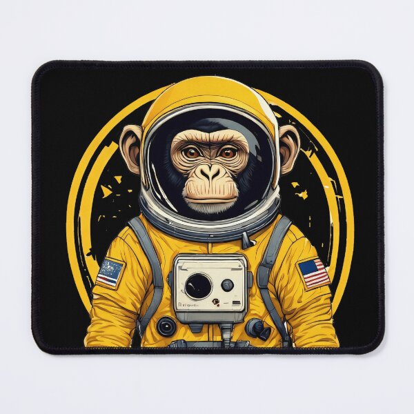 Item preview, yellow chimp astronaut designed and sold by aliraweb.