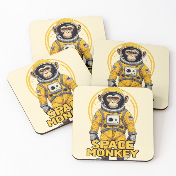 Item preview, yellow chimp astronaut designed and sold by aliraweb.