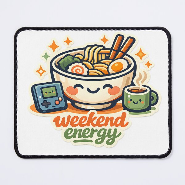 Item preview, Weekend Energy Cute Ramen Gamer Design designed and sold by Naviora.