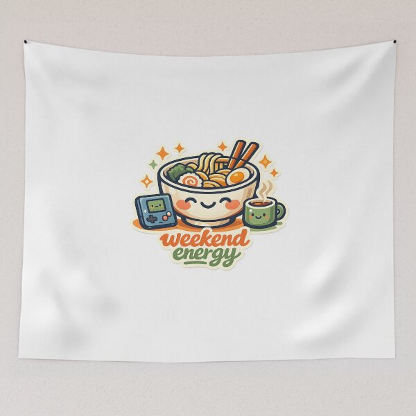Item preview, Weekend Energy Cute Ramen Gamer Design designed and sold by Naviora.