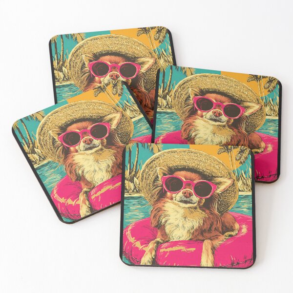 Item preview, Summer Chihuahua in Sunglasses Cute Dog Tropical Pool Party designed and sold by Littermin.