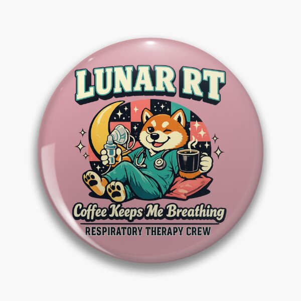 Item preview, Lunar RT Shiba Inu Respiratory Therapist Shirt Coffee Keeps Me Breathing Cute RT Night Shift Checkered T-Shirt designed and sold by ClinicalHubs.