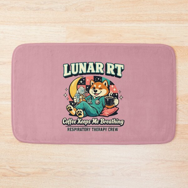 Item preview, Lunar RT Shiba Inu Respiratory Therapist Shirt Coffee Keeps Me Breathing Cute RT Night Shift Checkered T-Shirt designed and sold by ClinicalHubs.