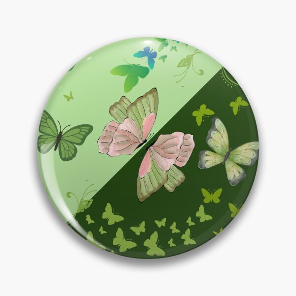 Item preview, Whimsical Butterfly Garden Diagonal Split Green designed and sold by FMSeamlessArt.