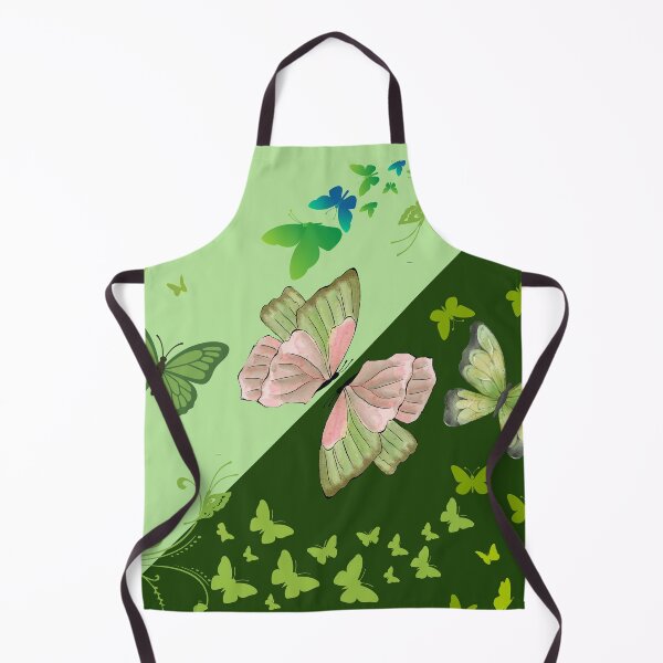 Item preview, Whimsical Butterfly Garden Diagonal Split Green designed and sold by FMSeamlessArt.