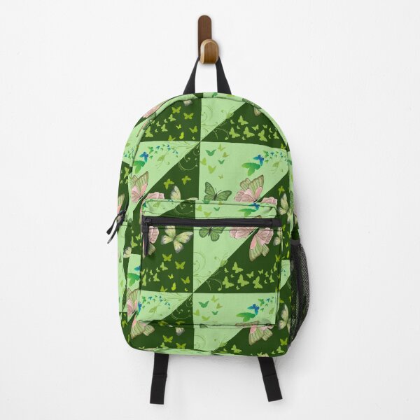 Item preview, Whimsical Butterfly Garden Diagonal Split Green designed and sold by FMSeamlessArt.