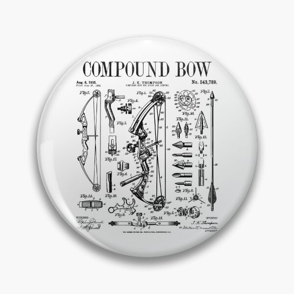 Item preview, Compound Bow Archer Bowhunter Archery Vintage Patent Print designed and sold by GrandeDuc.
