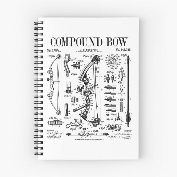 Item preview, Compound Bow Archer Bowhunter Archery Vintage Patent Print designed and sold by GrandeDuc.