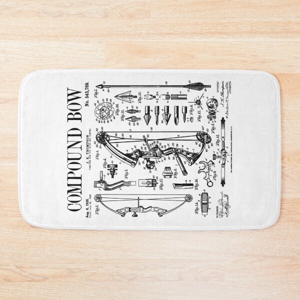 Item preview, Compound Bow Archer Bowhunter Archery Vintage Patent Print designed and sold by GrandeDuc.