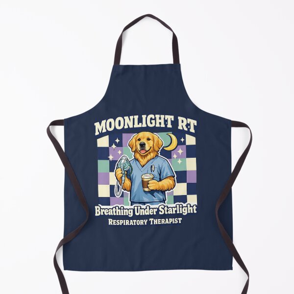 Item preview, Moonlight RT Golden Retriever Respiratory Therapist Shirt, RT Coffee Lover Tee, Cute Respiratory Therapy Dog Mascot Gift, Night Shift Healthcare Checkered T-Shirt designed and sold by ClinicalHubs.