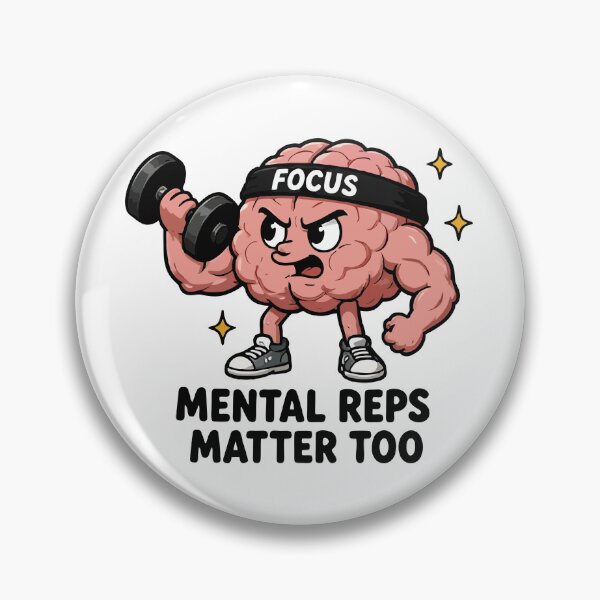 Item preview, Mental Reps Matter Too Funny Brain Gym Motivation Sticker designed and sold by johndesignwaves.
