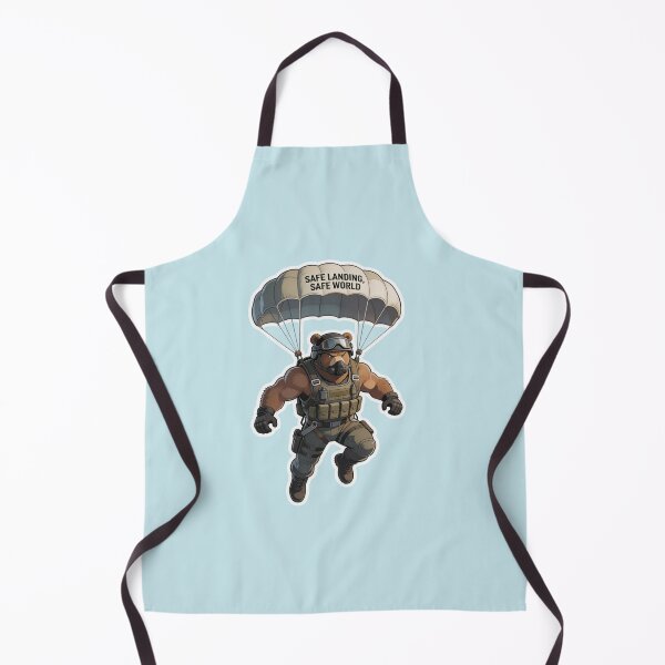 Item preview, Safe Landing Safe World  Tactical Bear Parachute Sticker designed and sold by carestazafeli.