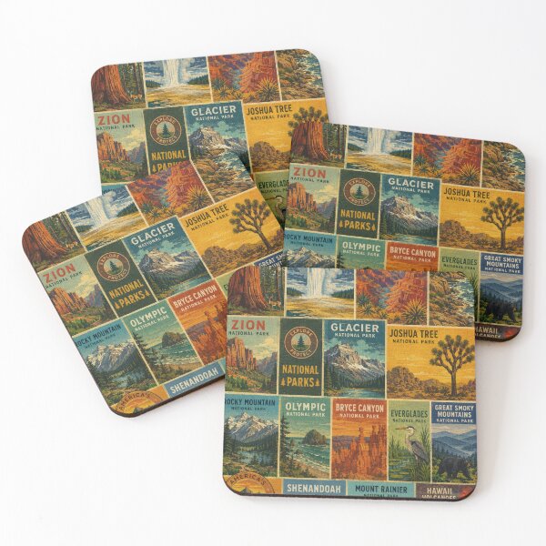 Item preview, Vintage National Parks Post Cards  designed and sold by Chicken Dinner Studio.