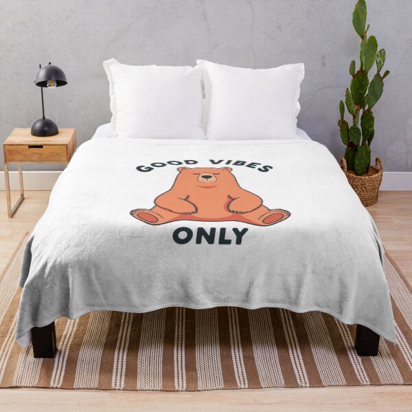 Item preview, Good Vibes Only Bear Shirt Cute Bear Positive Quote Gift Mental Health Yoga Bear Tee designed and sold by Sky-bully.