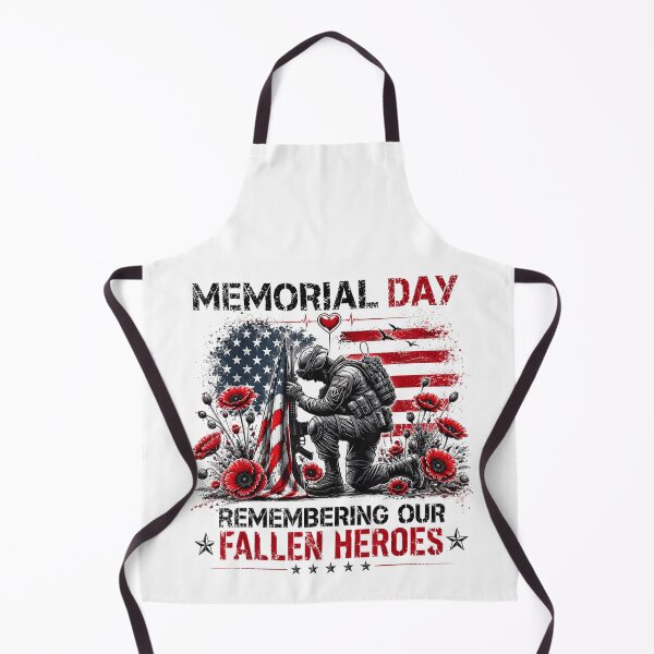 Item preview, Kneeling Soldier Red Poppies Memorial Day Remembering Our Fallen Heroes American Flag Art designed and sold by Plonkylar.