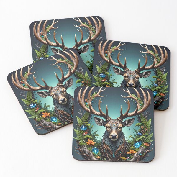 Item preview, ​Mystical Forest Stag Majestic Deer Artwork designed and sold by Kavin786.