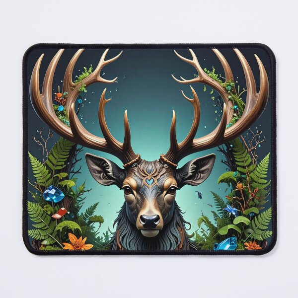 Item preview, ​Mystical Forest Stag Majestic Deer Artwork designed and sold by Kavin786.