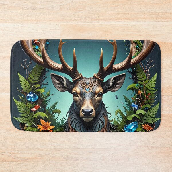 Item preview, ​Mystical Forest Stag Majestic Deer Artwork designed and sold by Kavin786.