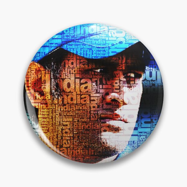 Item preview, Dhoni Typography Multicolor art designed and sold by artbundleindia.