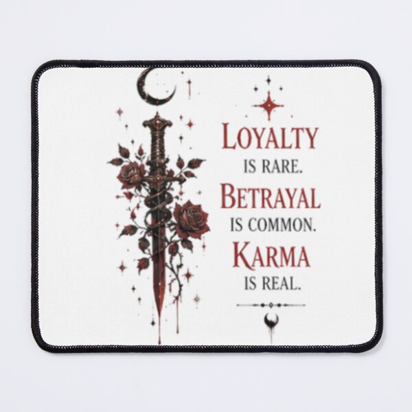 Item preview, Loyalty Is Rare Betrayal Is Common Karma Is Real | Dark Feminine Aesthetic designed and sold by AeraArts.