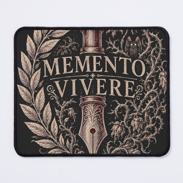 Item preview, Memento Vivere Vintage Fountain Pen Stoic Art designed and sold by rygenr8.