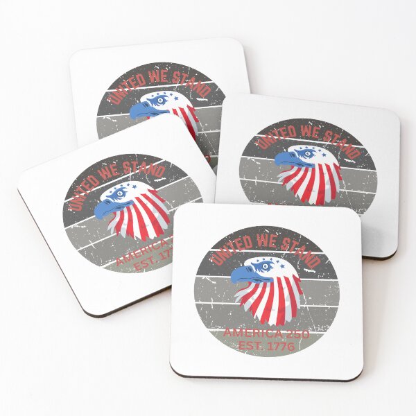 Item preview, United We Stand America 250 Patriotic Eagle Vintage Sticker  designed and sold by FestivityFinds.