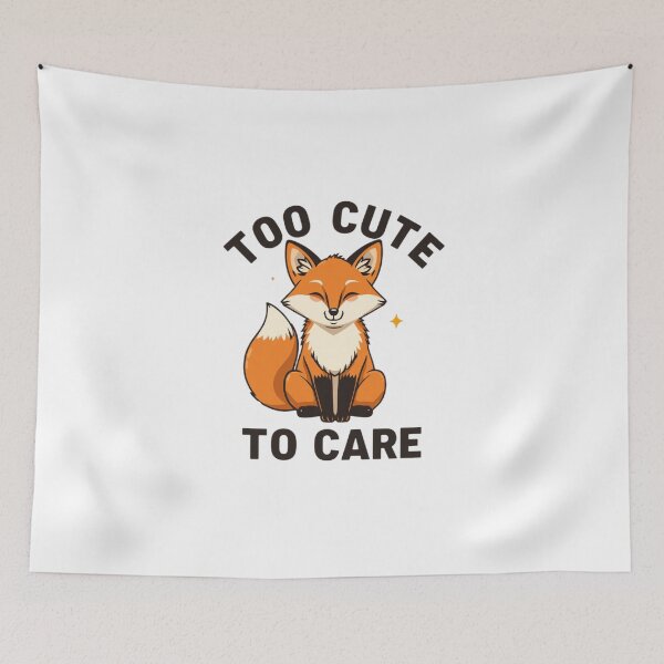 Item preview, Too Cute To Care Fox Shirt Funny Sassy Fox Gift Fox Lover Humor Attitude Fox Tee designed and sold by Sky-bully.
