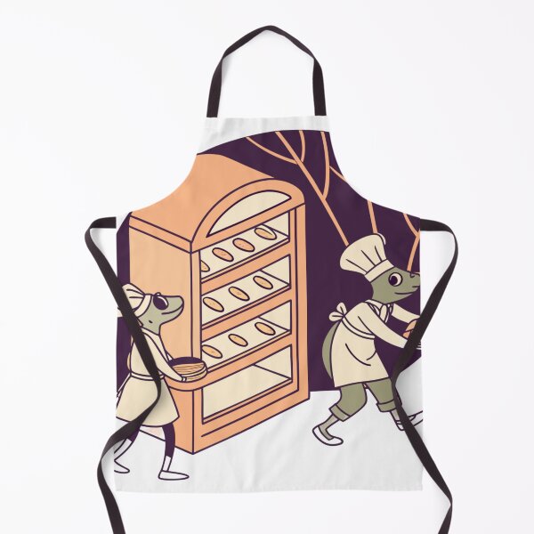 Item preview, magical bakery run by frogs, glowing bread shelves, fantasy cozy aesthetic designed and sold by Senglaopattern.