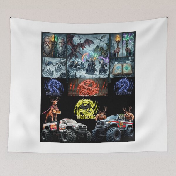 Item preview,  Monster Trucks Wizards and Dragons Mashup designed and sold by TOCOCLAWS.