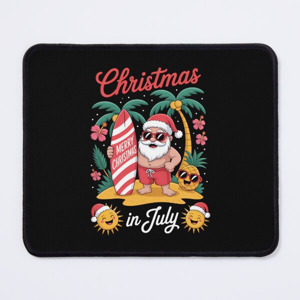 Item preview, Christmas in July Santa Summer Beach Vacation designed and sold by TrinaEspinoza.