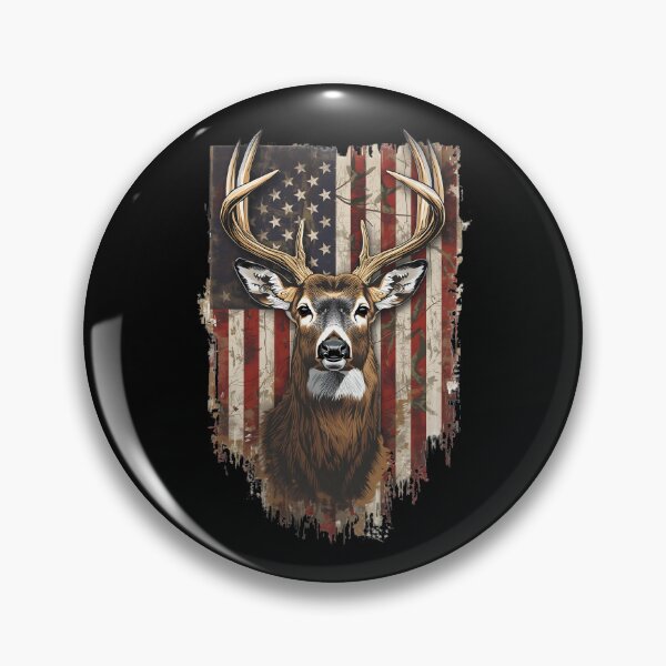 Item preview, Patriotic Whitetail Deer American Flag Hunting T Shirt designed and sold by FestivityFinds.