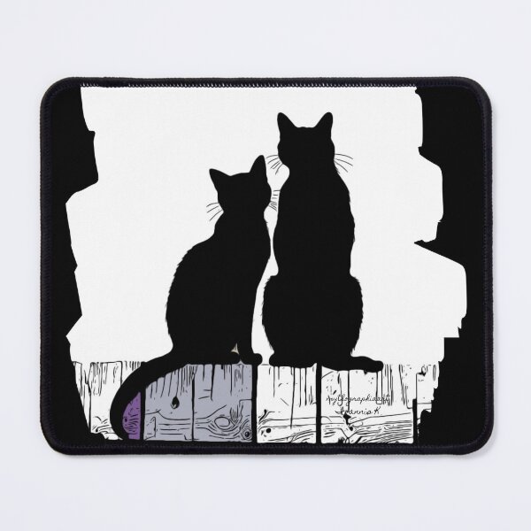 Item preview, Two Cats On A Colorful Fence designed and sold by mythographiaart.
