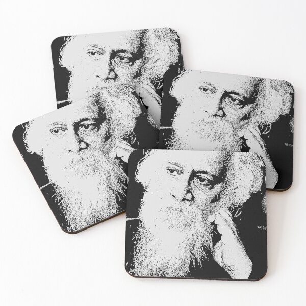 Item preview, Rabindranath Tagore black & white trendy art designed and sold by artbundleindia.