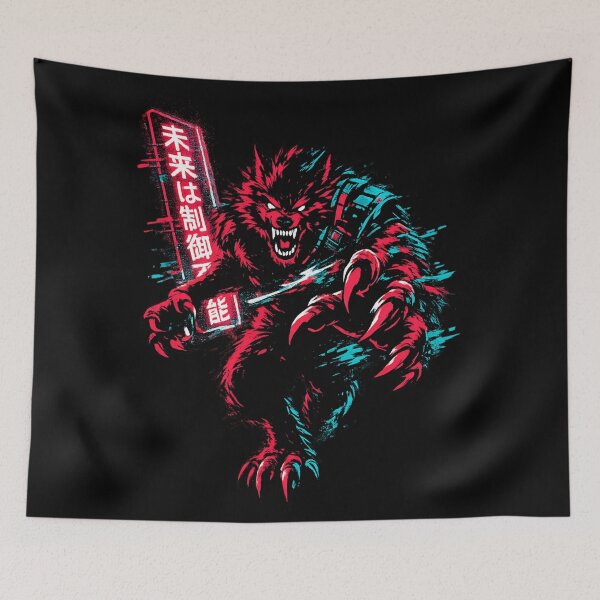 Item preview, Cyberpunk Werewolf - Wolf Streetwear designed and sold by JonelCrafts.