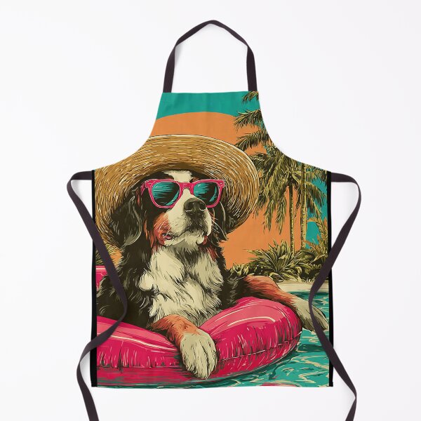Item preview, Summer Bernese with Sunglasses Cute Dog Tropical Pool Party designed and sold by Littermin.