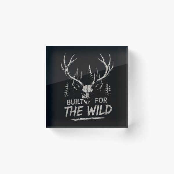 Item preview, Built For The Wild Vintage Mountain Wilderness Bear Silhouette Hiking Camping Adventure Explorer  designed and sold by Jt41.