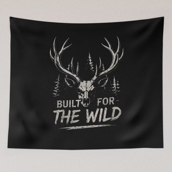 Item preview, Built For The Wild Vintage Mountain Wilderness Bear Silhouette Hiking Camping Adventure Explorer  designed and sold by Jt41.