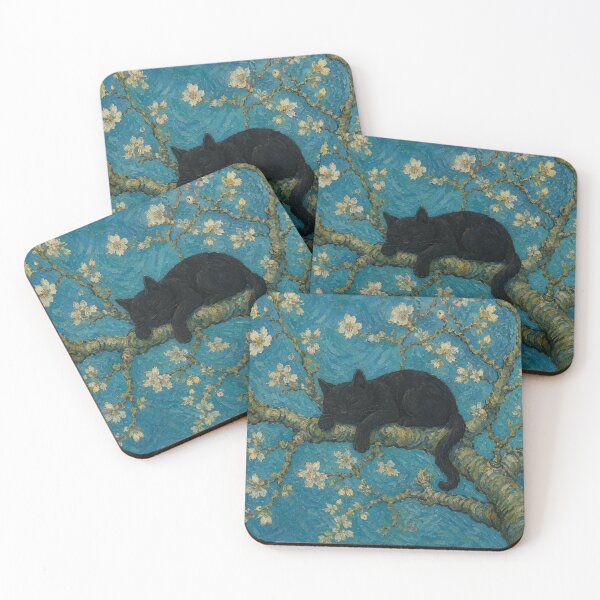 Item preview, A cat and an almond blossom designed and sold by BC Designs.