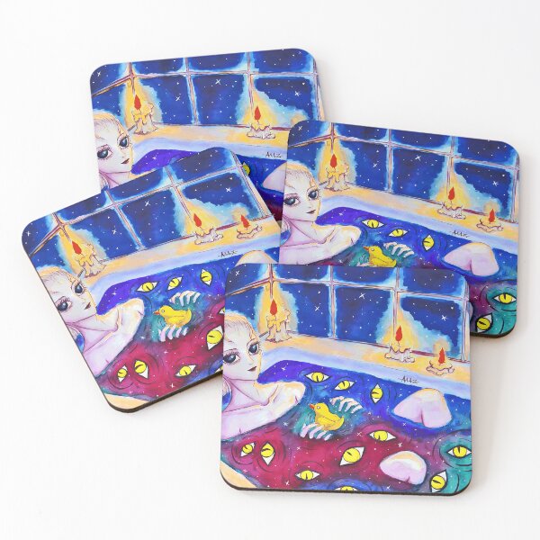 Item preview, Surreal Cosmic Bathtub Eyes Dreamcore Mystic Fan designed and sold by EuphWHA.