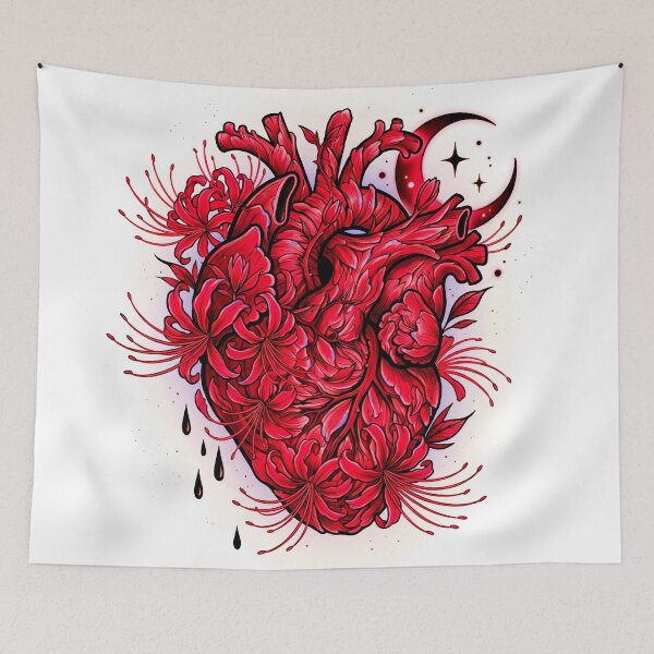 Item preview, Anatomical Heart Spider Lily Gothic Art designed and sold by Rexusstain.
