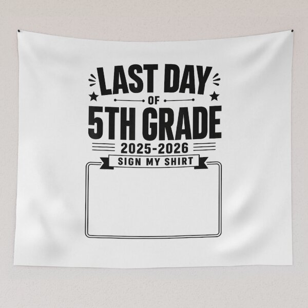 Item preview, Last Day Of 5th Grade Sign My Shirt Class Of 2026 Graduation designed and sold by Buzzlekrun.