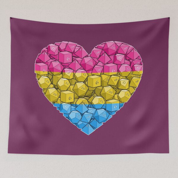 Item preview, Dice Heart - Pan Pride designed and sold by -Solarly-.