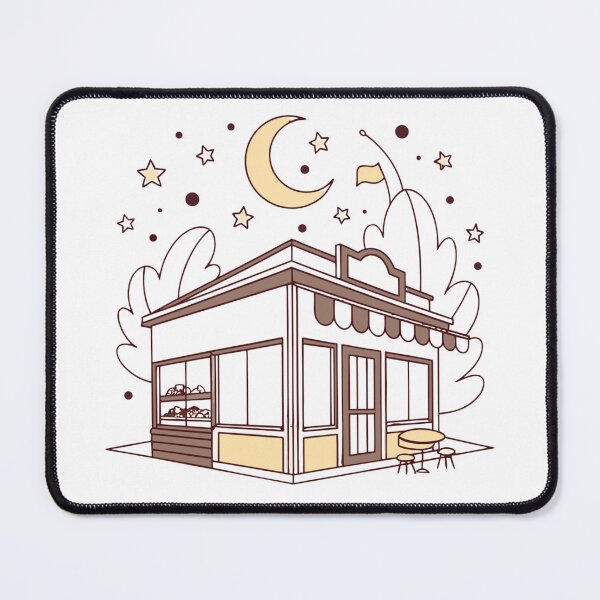 Item preview, dreamy moon cafe with celestial decorations and warm lights designed and sold by Senglaopattern.