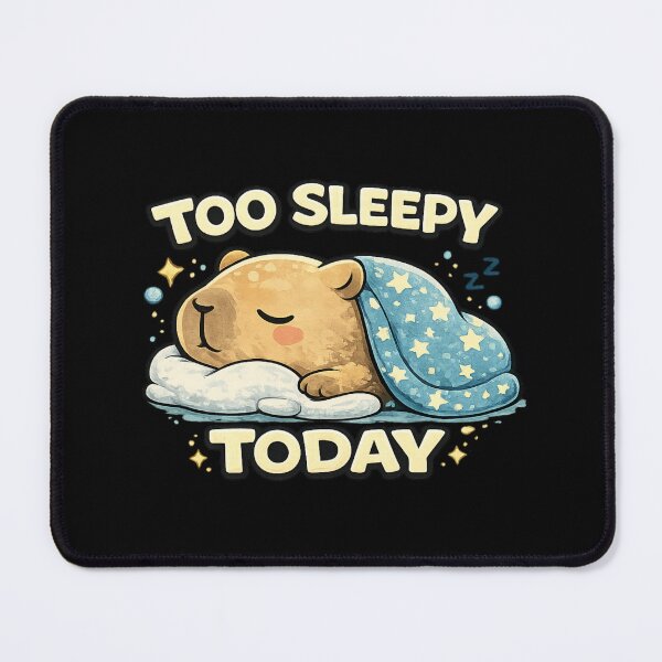 Item preview, Cute Capybara Too Sleepy Today designed and sold by Hobby-up.