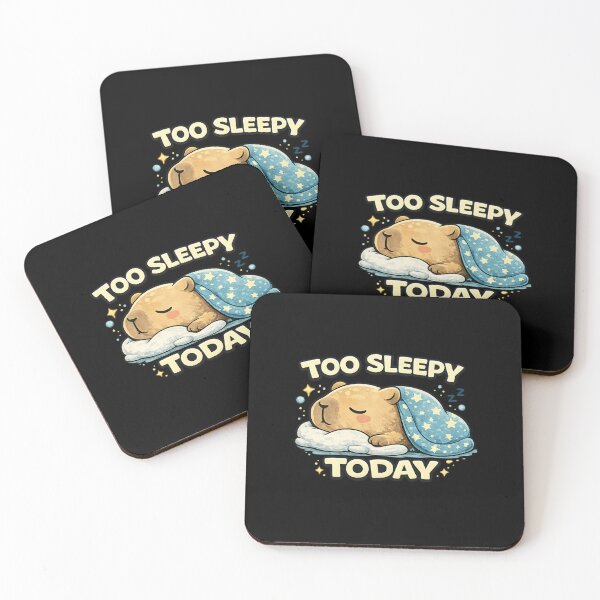 Item preview, Cute Capybara Too Sleepy Today designed and sold by Hobby-up.
